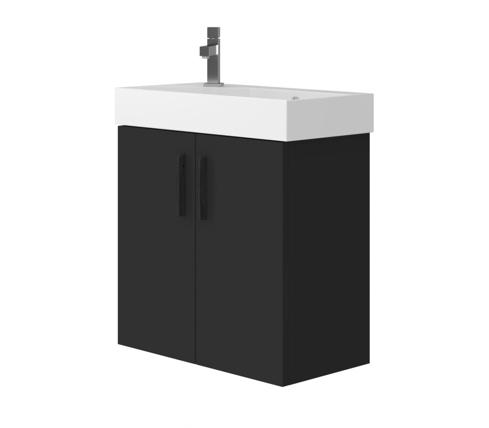 Шафка з умивальником Manhattan Mh-65 чорний Juventa - Зображення
