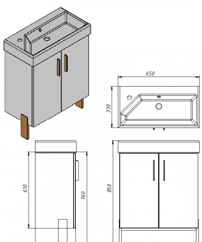 Шкафчик с умывальником Manhattan Mh-65 черный Juventa - Зображення 164743122-1d3f3.png