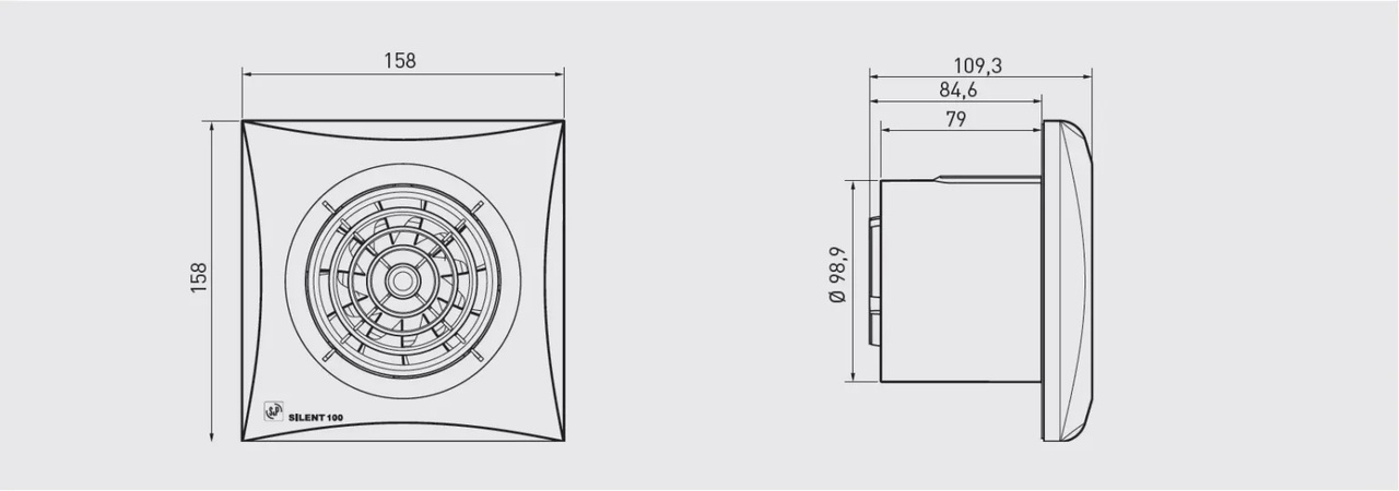 Вентилятор витяжний Silent 100 CZ 230V 50 5210400700 Soler&Palau - Зображення 164744175-4cc3f.jpg