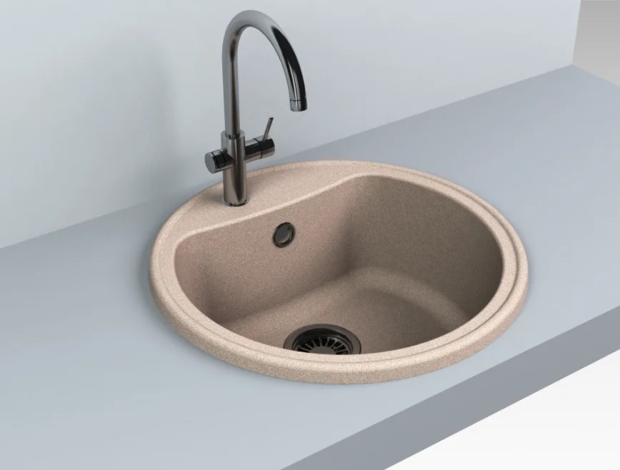 Кухонна мийка Texas 101057001 пісочний Fancy Marble - Зображення