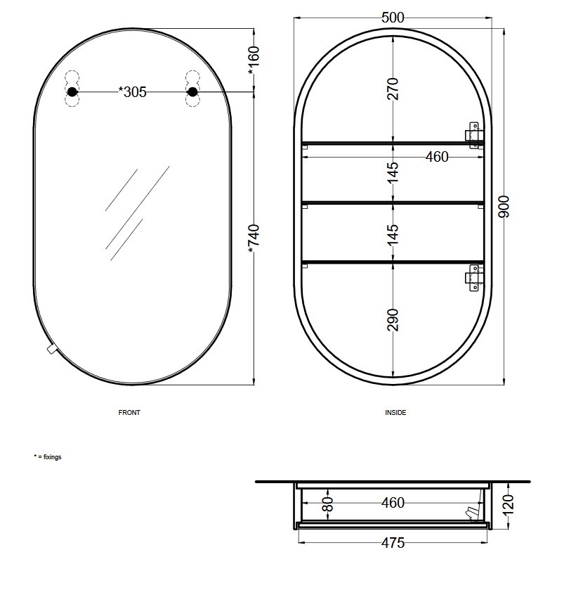 Шафка-дзеркало Catini Black matt CASPCO NM CIELO - Зображення 164744267-247c3.jpg