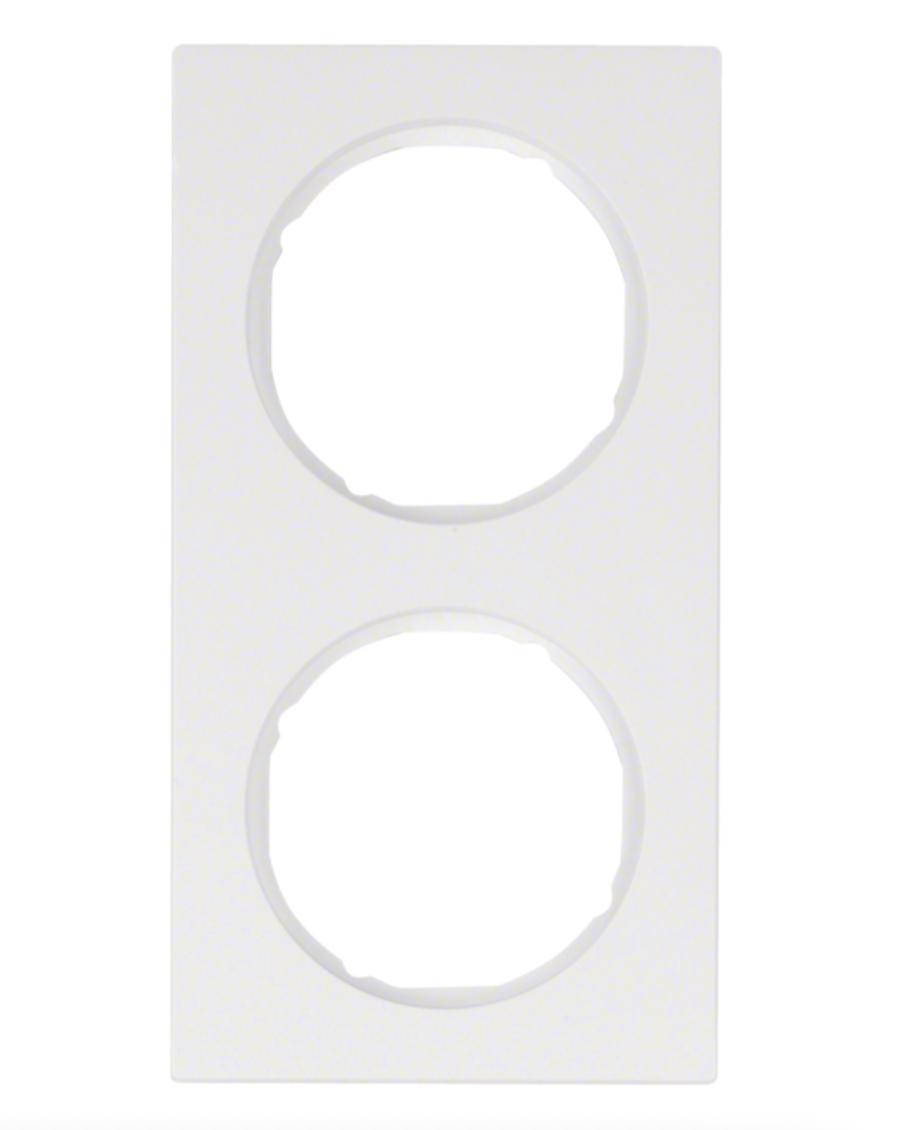 Рамка 2-місна Berker R3 Полярно-Білий 10122289 Hager - Зображення