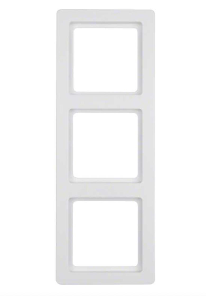 Рамка 3-місна Berker Q1 Полярна Білизна 10136089 Hager - Зображення