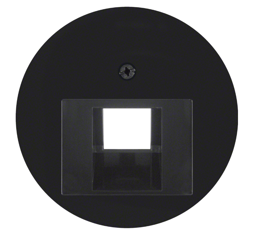 Накладка розетки UAE Berker Черный 14072045 Hager - Зображення