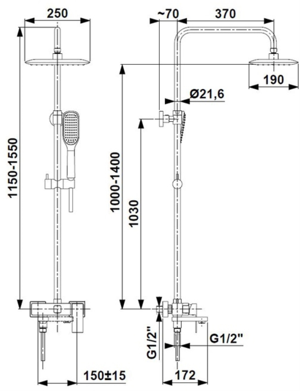 Душова система LOGON Chrom 5136-915-00 KFA ARMATURA - Зображення 164747802-9c09b.jpg