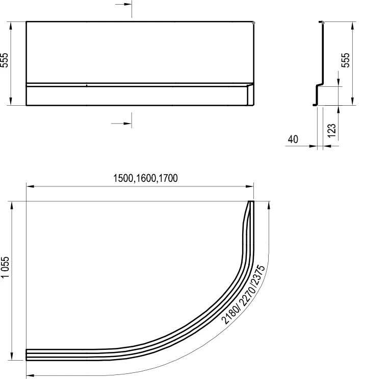 Панель до ванни ліва A Rosa II L 170, RAVAK - Зображення 164747910-da1a6.jpg