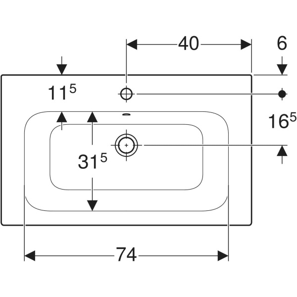 Умывальник 80 Selnova Square 500.995.00.1 Geberit - Зображення 164748066-cb85e.jpg