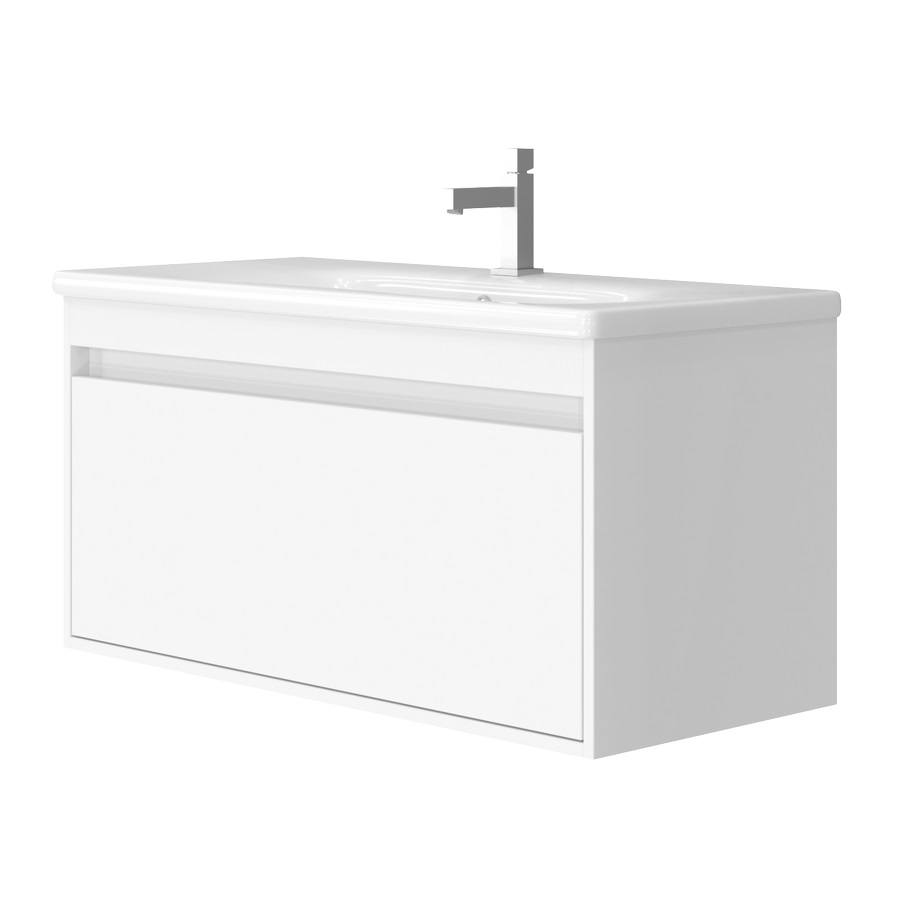 Шафка з умивальником Malta Mlt-100 білий Juventa - Зображення