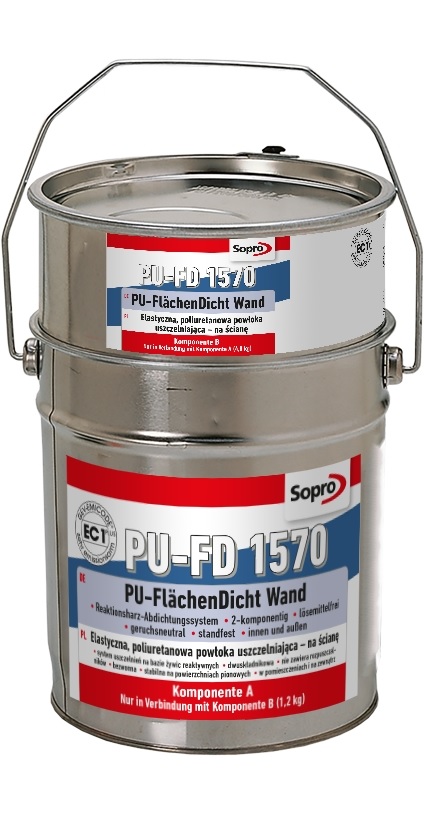 Гідроізоляційна суміш двокомпонентна Sopro PU-FD 1570 (6 кг) - Зображення