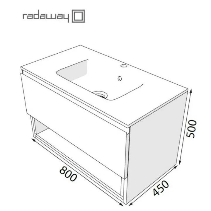 Шафка під умивальник Modern 80 matt RADAWAY - Зображення 164750756-f4315.jpg