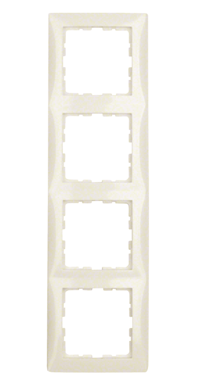 Рамка 4-местная Berker S1 Белый 10148982 Hager - Зображення