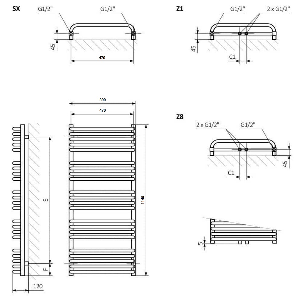 Рушникосушка 1140x500 Alex WGALE114050K916SX Terma - Зображення 165205-9a9fd.jpg
