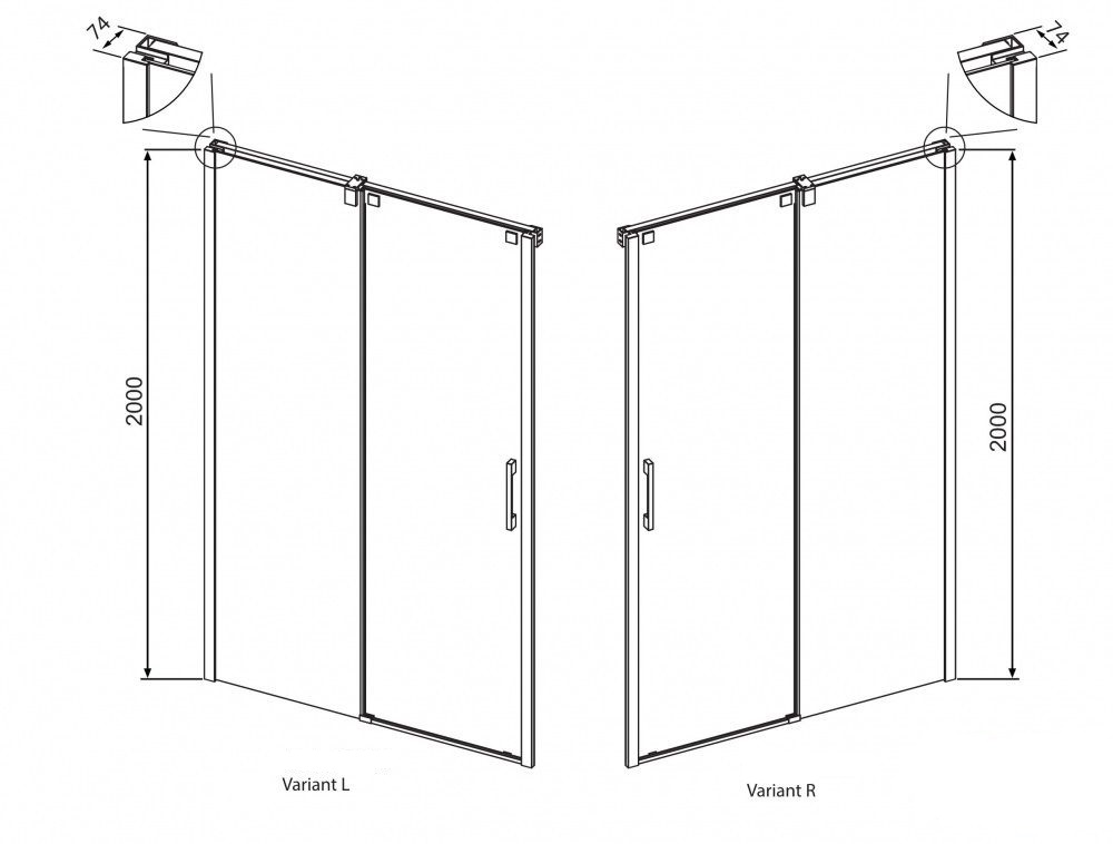 Душевые двери Espera DWJ 120 R правые, RADAWAY - Зображення 165448563-1febe.jpg
