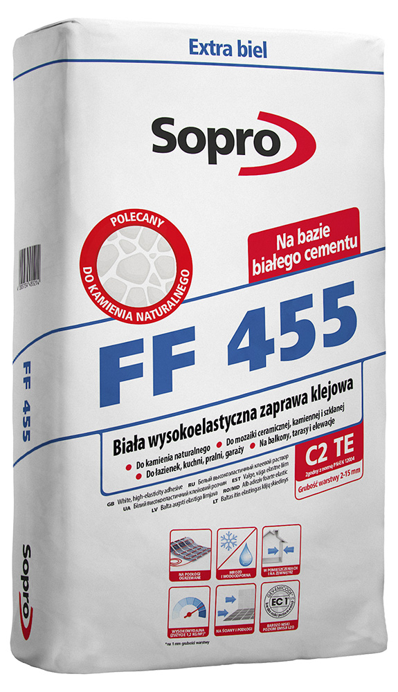 Клей для плитки Sopro FF 455 белый (25 кг) - Зображення 165849-f0af7.jpg