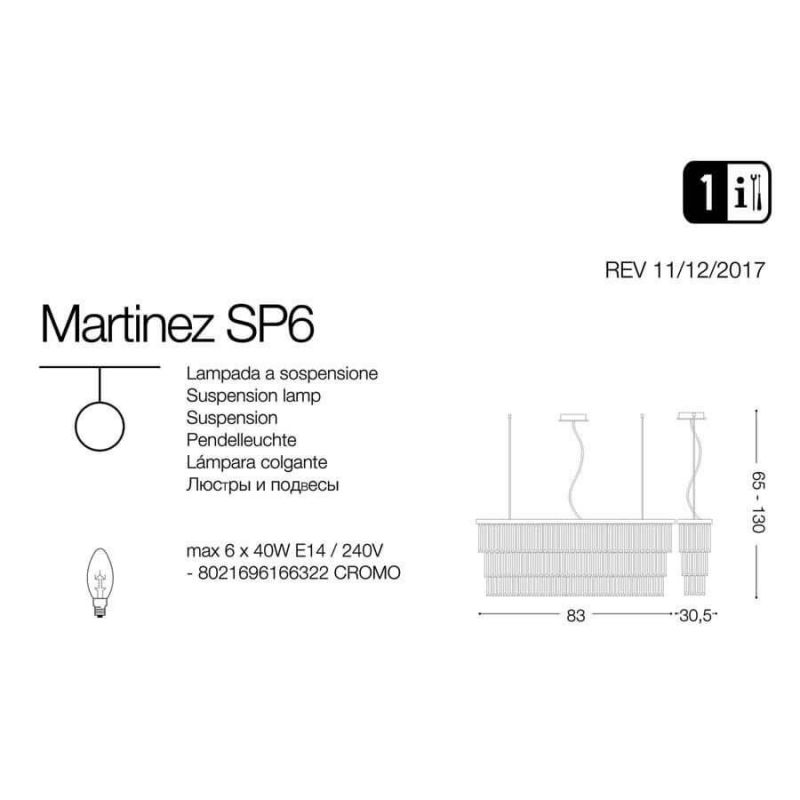 Люстра MARTINEZ SP6 CROMO (166322), IDEAL LUX - Зображення 166322-.jpg