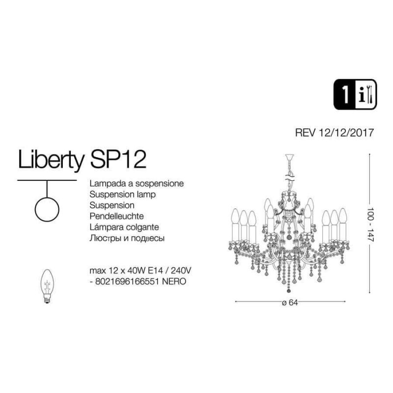 Люстра LIBERTY SP12 (166551), IDEAL LUX - Зображення 166551-1_.jpg