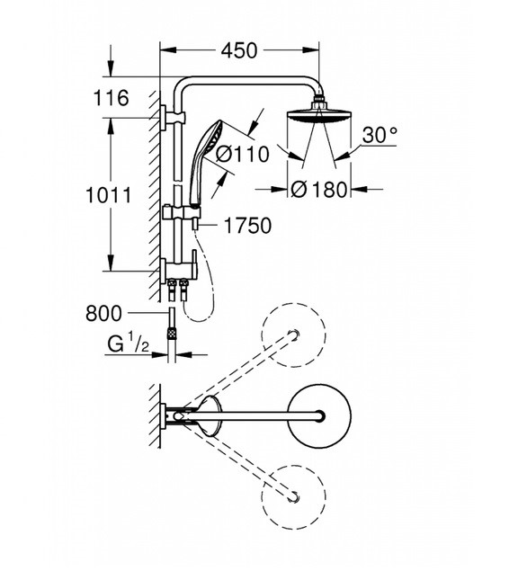 Душевая система Euphoria System 180 27421001 Grohe - Зображення 166763024-992ba.jpg