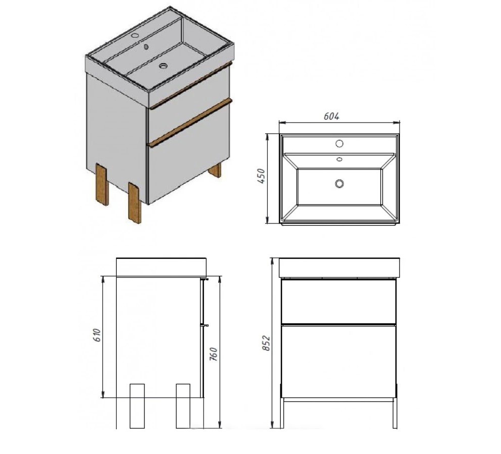 Шкафчик с умывальником Manhattan Mh-60 серый Juventa - Зображення 166934083-36394.jpg
