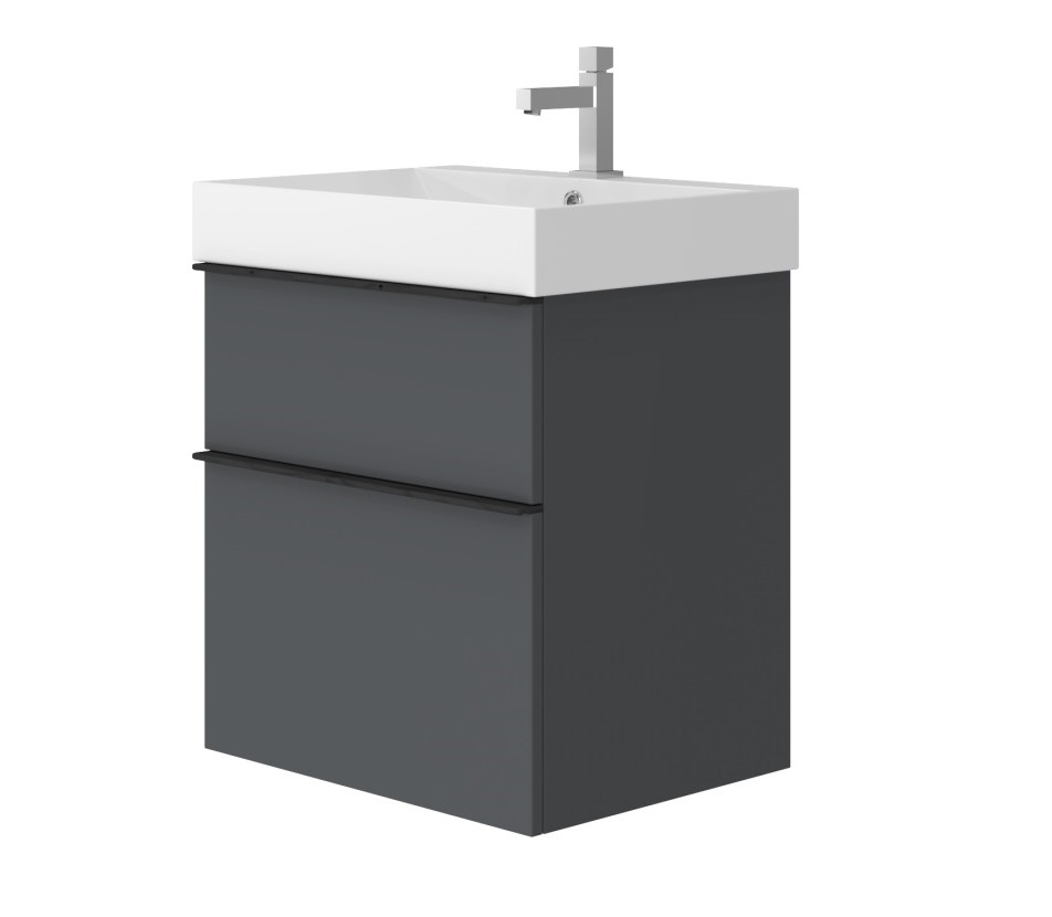 Шафка з умивальником Manhattan Mh-60 сірий Juventa - Зображення