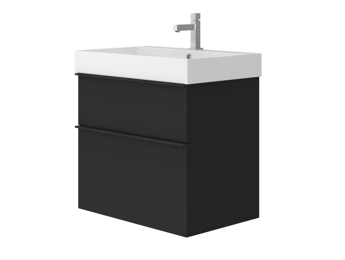 Шафка з умивальником Manhattan Mh-70 чорний Juventa - Зображення