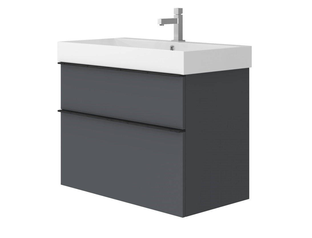 Шафка з умивальником Manhattan Mh-85 сірий Juventa - Зображення