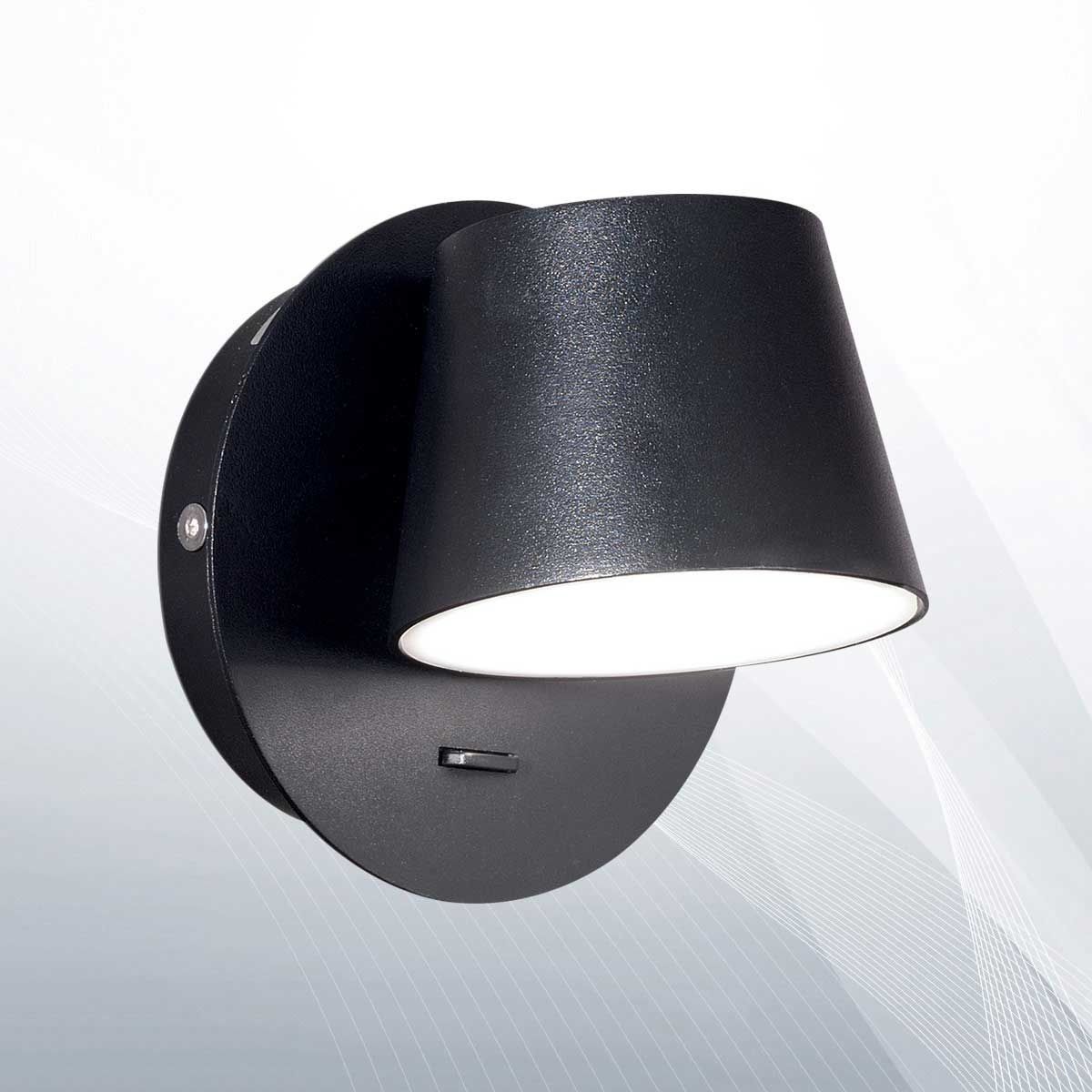 Бра GIM AP NERO (167121), IDEAL LUX - Зображення