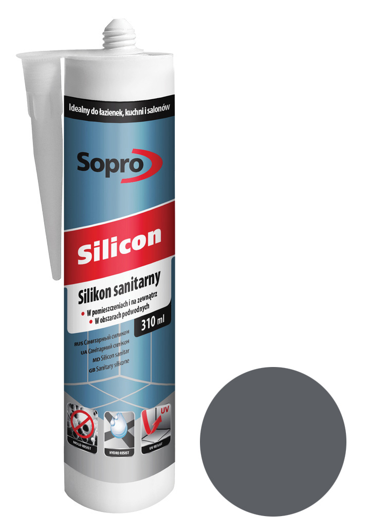 Силікон Sopro Silicon 038 бетонно-сірий №14 (310 мл) - Зображення