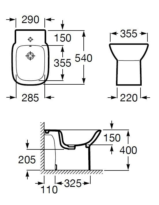 Біде підлогове Debba (A355994000), Roca - Зображення 168551-ffeef.jpg