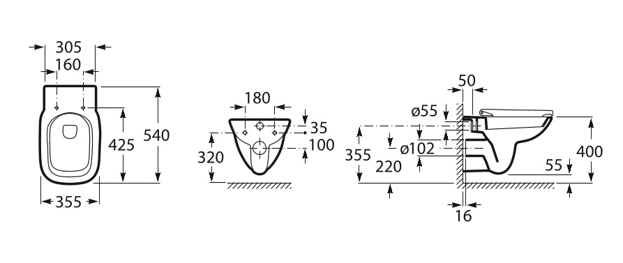 Унітаз підвісний Debba Rimless з кришкою soft-close (A34H99L000), Roca - Зображення 168552-a1105.jpg