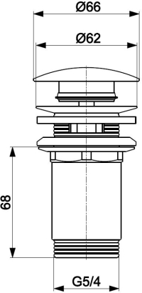 Донний клапан Clik-Clak 660-254-00 KFA ARMATURA - Зображення 168566-1ac53.jpg