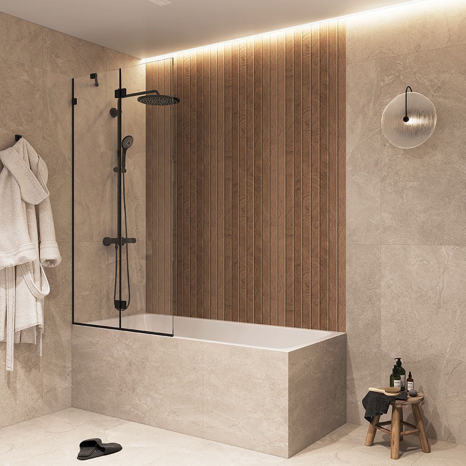 Шторка для ванни Monte 150x100 Black matt StudioGlass - Зображення 168597563-2d736.jpg