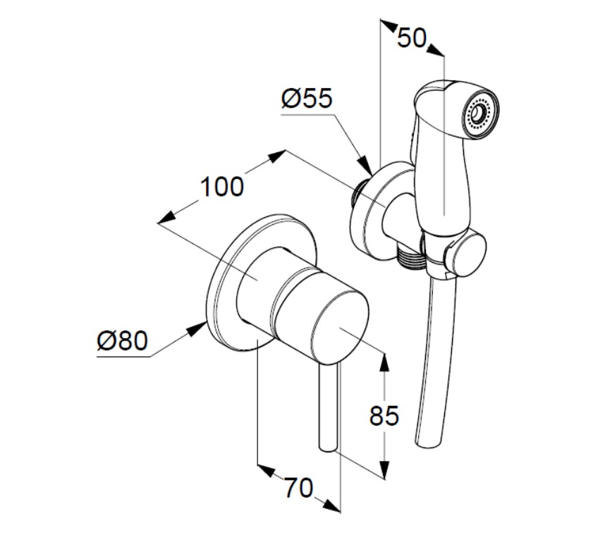 Гігієнічний душ Bozz (389990576), Kludi - Зображення 168617-61d06.jpg