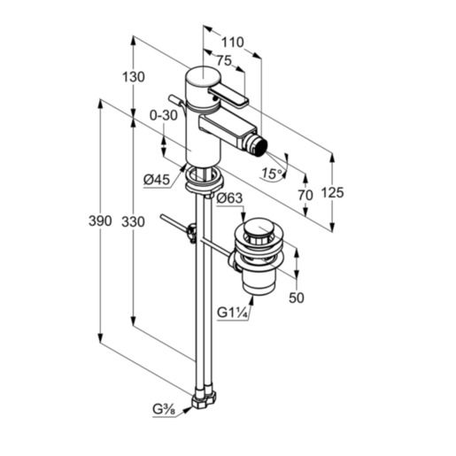 Змішувач для біде DN 10 Zenta (385300575), Kludi - Зображення 168630-395a5.jpg