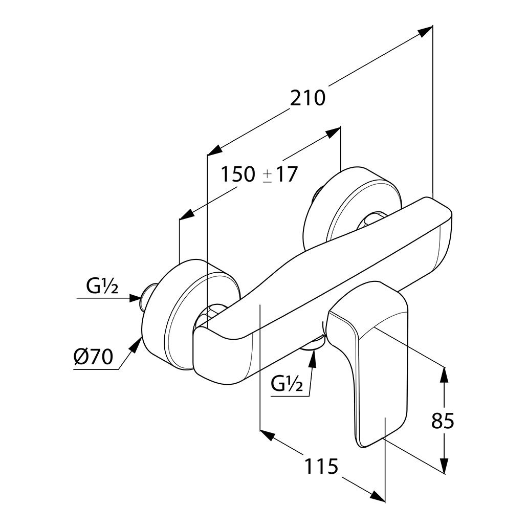 Смеситель для душа DN 15 Ameo (417100575), Kludi - Зображення 168719-c54d9.jpg