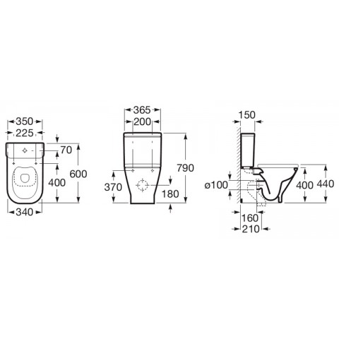 Компакт Gap Rimless з кришкою soft-close (A34D738000), Roca - Зображення 168814-2caa8.jpg