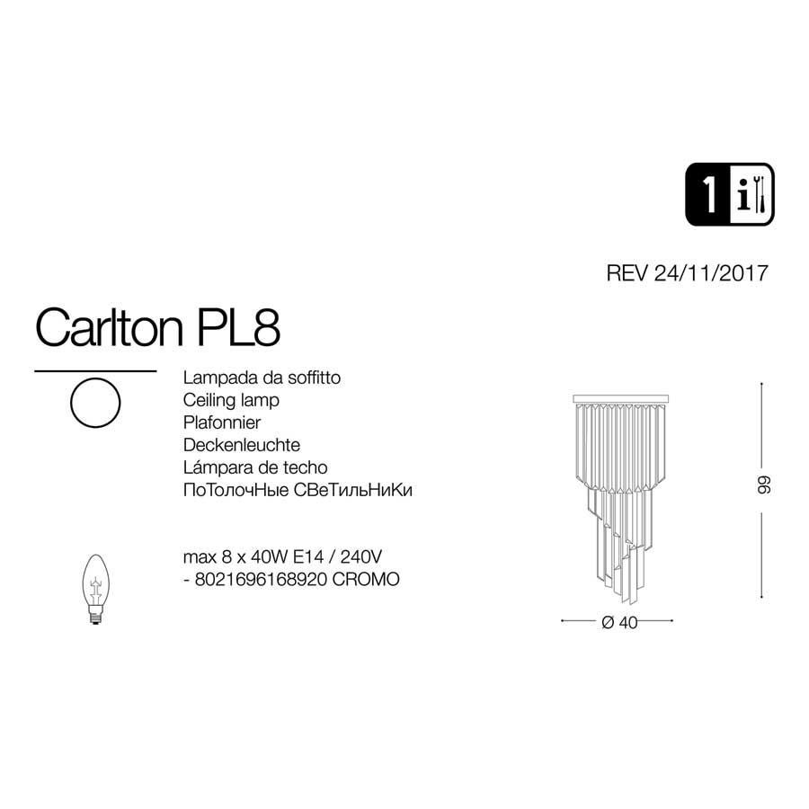 Світильник CARLTON PL8 CROMO (168920), IDEAL LUX - Зображення 168920-.jpg