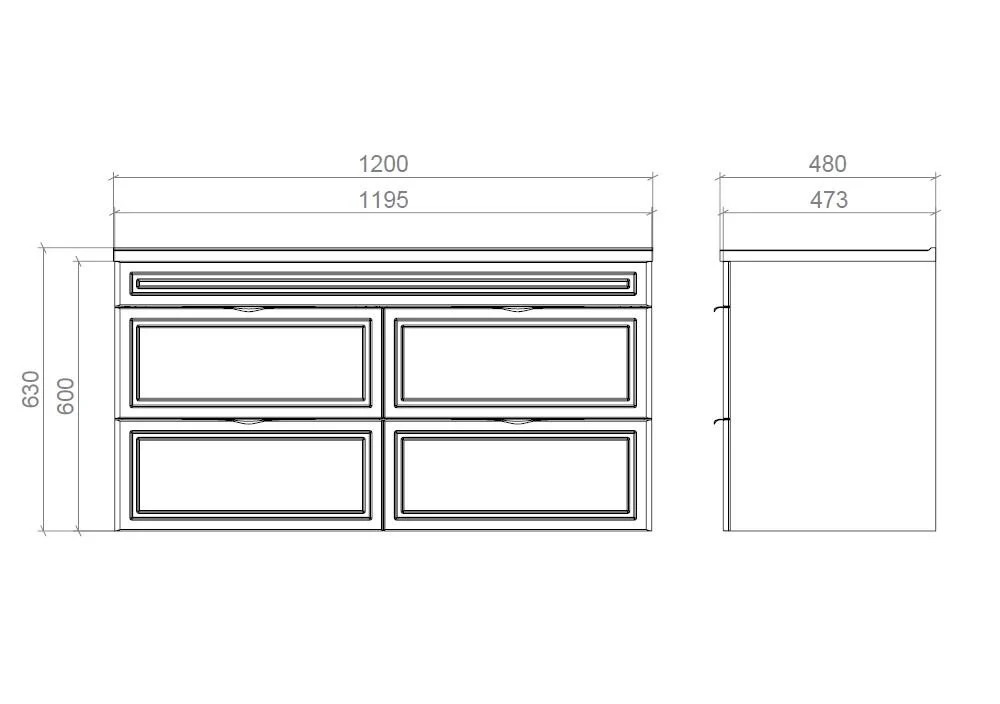 Шкафчик с умывальником Родео 120 R Эстель белый Mirater - Зображення 168932516-856d5.jpg