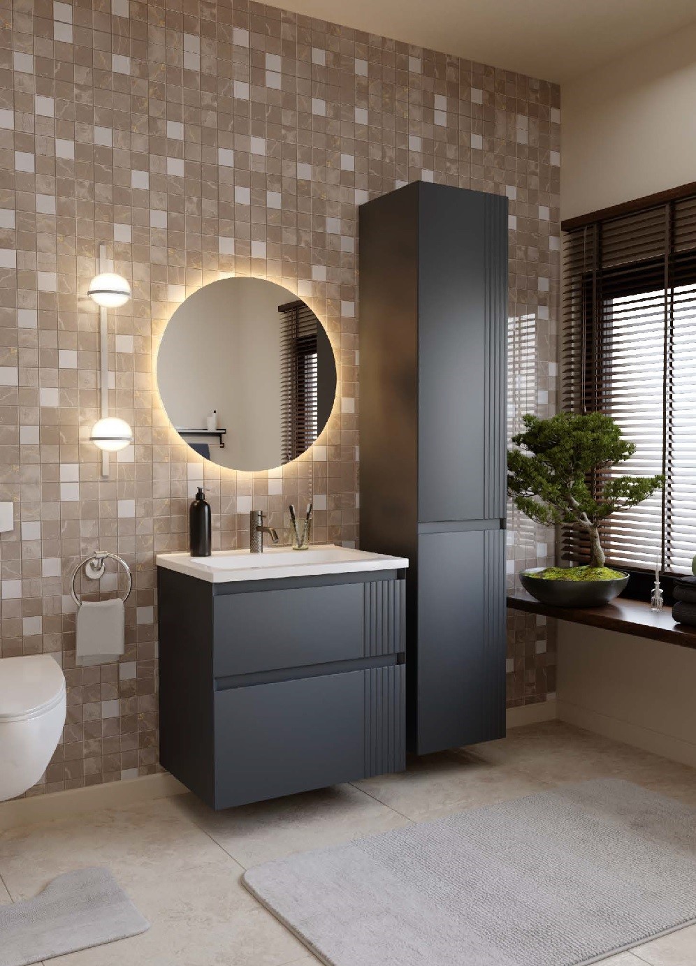 Шафка з умивальником Родео 60 антрацит matt Mirater - Зображення 168932517-9d704.jpg