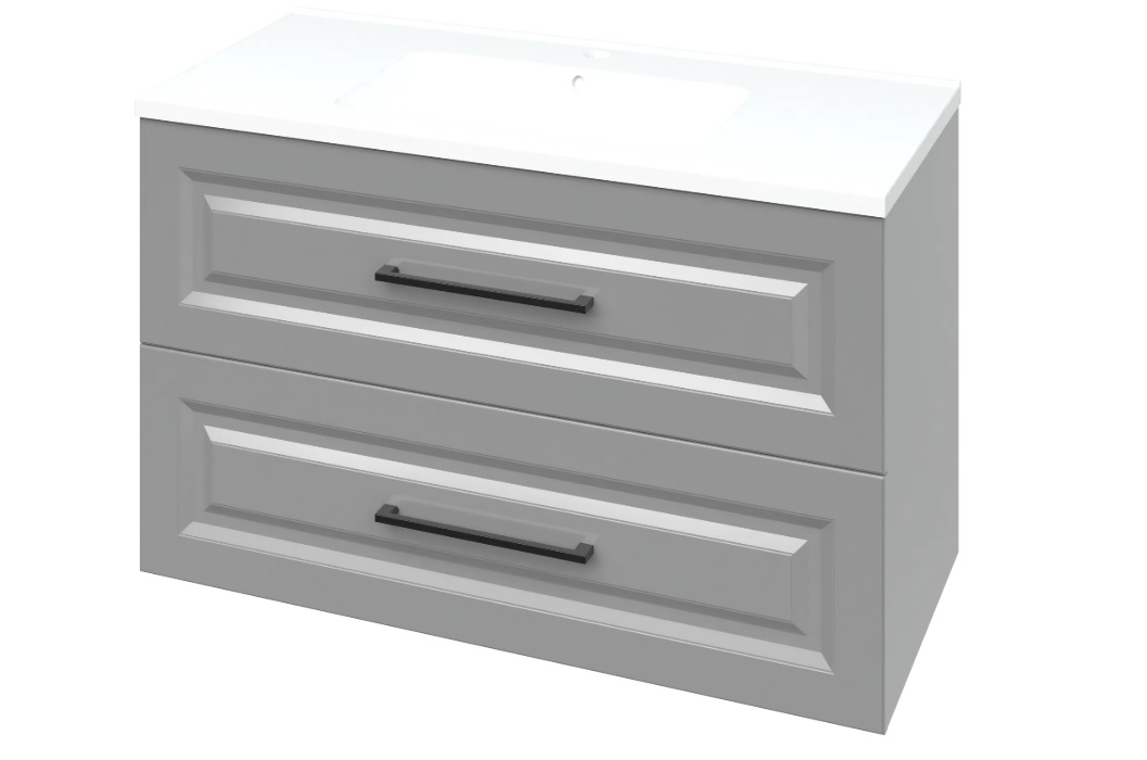 Шафка з умивальником Родео 80 Денвер сірий Mirater - Зображення