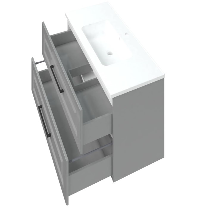 Шкафчик с умывальником Родео 80 Денвер серый Mirater - Зображення 168932520-6ece1.jpg
