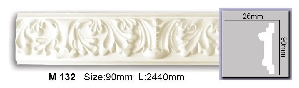 Молдинг з орнаментом поліуретановий Harmony (M 132), ELITE DECOR - Зображення