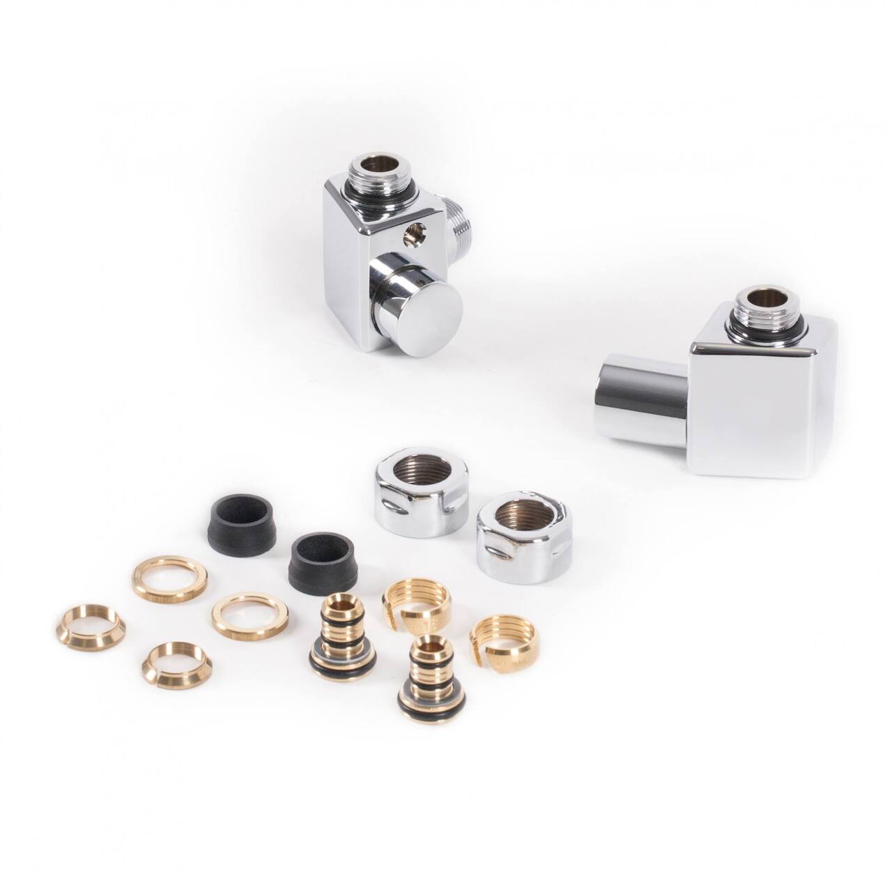 Набір вентилів Dexter регулюючий правий хром Terma - Зображення 169002-89e93.jpg