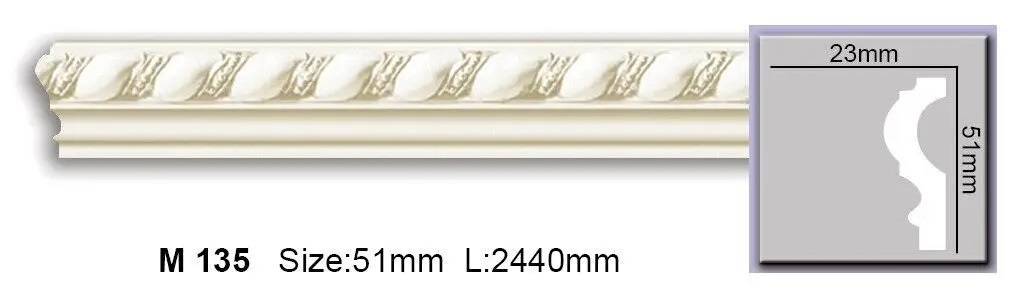 Молдинг з орнаментом поліуретановий Harmony (M 135), ELITE DECOR - Зображення