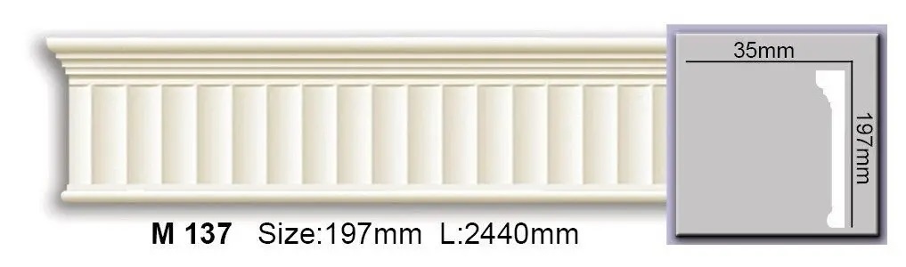 Молдинг з орнаментом поліуретановий Harmony (M 137), ELITE DECOR - Зображення