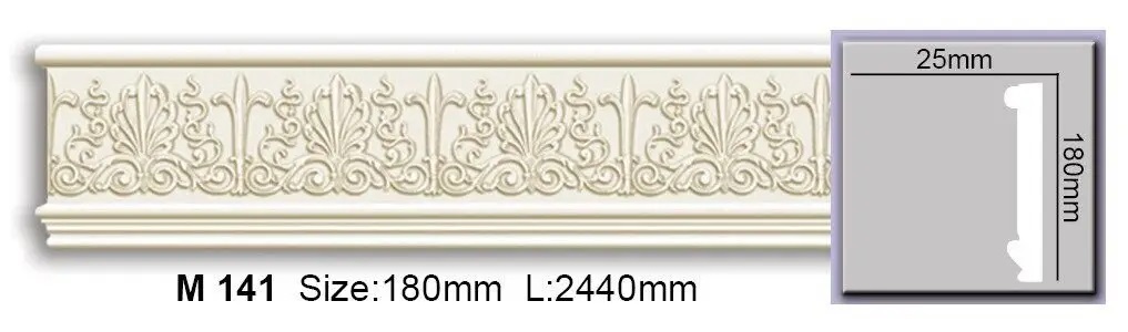 Молдинг з орнаментом поліуретановий Harmony (M 141), ELITE DECOR - Зображення