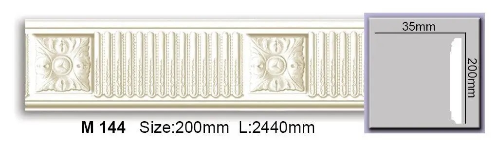 Молдинг с полиуретановым орнаментом Harmony (M 144), ELITE DECOR - Зображення