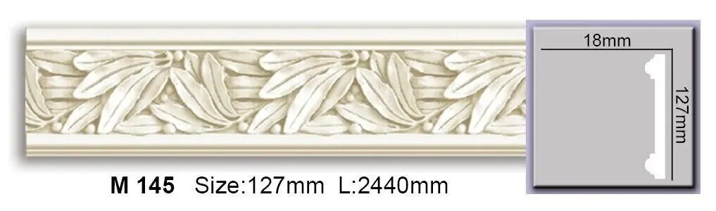 Молдинг с полиуретановым орнаментом Harmony (M 145), ELITE DECOR - Зображення
