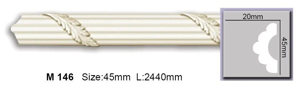 Молдинг с полиуретановым орнаментом Harmony (M 146), ELITE DECOR - Зображення