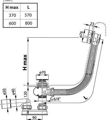 Сифон для ванны 570 Х01305 RAVAK - Зображення 169028-c4a90.jpg