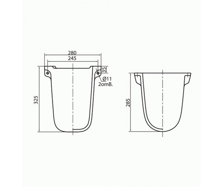 Напівколона для умивальника Runa L87100000 Kolo - Зображення 169058321-3976d.jpg